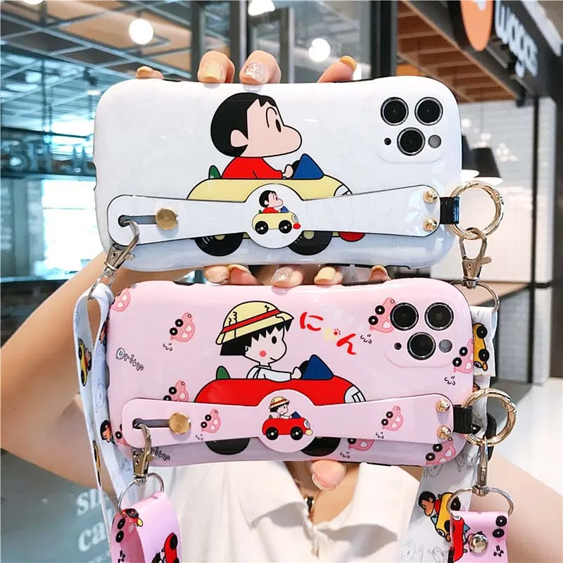 Bandai Cartoon Crayon Shin-chan wristband lanyard Phone Case for iphone 7 8 13 12 Pro Max 11 Plus X Xs Max XR Cover
Bandai Cartoon Crayon Shin-chan wristband lanyard Phone Case for iphone 7 8 13 12 Pro Max 11 Plus X Xs Max XR Cover