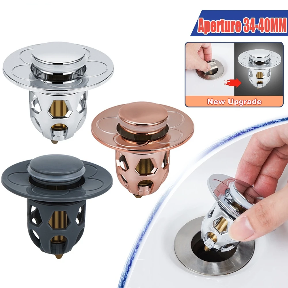 Drain Stopper Pop-Up Bounce Core Basin Drain Filter Valve Hair Catcher Shower Sink Strainer Bath Stopper Bathroom Drain Cover
Drain Stopper Pop-Up Bounce Core Basin Drain Filter Valve Hair Catcher Shower Sink Strainer Bath Stopper Bathroom Drain Cover
