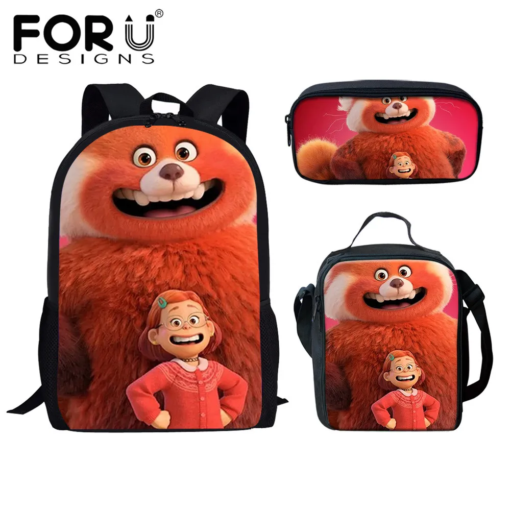 FORUDESIGNS Movies Turning Red Pattern Backpack Set for Children Schoolbags Kids Kindergarten Campus Bag Girls School Bookbag
FORUDESIGNS Movies Turning Red Pattern Backpack Set for Children Schoolbags Kids Kindergarten Campus Bag Girls School Bookbag