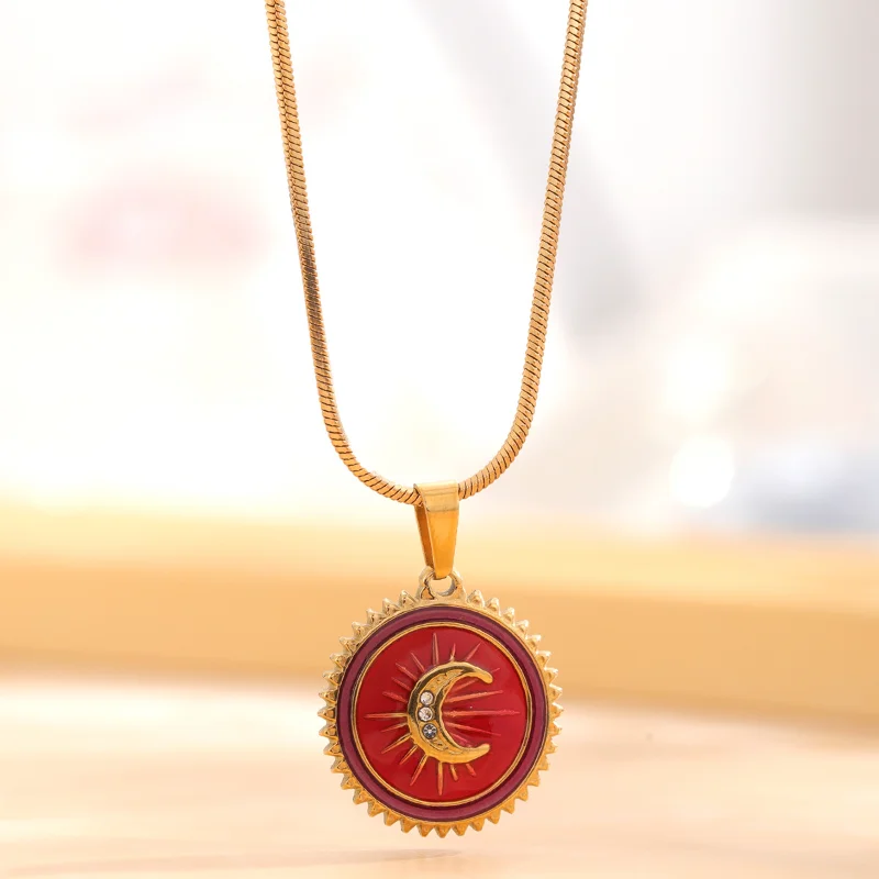 Vintage Pattern Geometric Stainless Steel Pendants Necklace For Women Boho Dripping Oil Statement Necklace Fashion Jewelry
Vintage Pattern Geometric Stainless Steel Pendants Necklace For Women Boho Dripping Oil Statement Necklace Fashion Jewelry