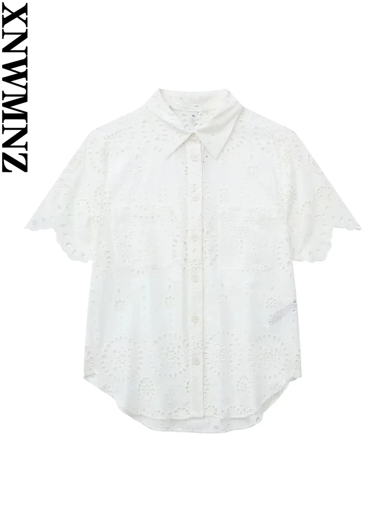 XNWMNZ Women's Fashion 2023 White Cutwork Embroidery Shirt or Elastic Drawstring High Waist Shorts Female Two Piece Set
XNWMNZ Women's Fashion 2023 White Cutwork Embroidery Shirt or Elastic Drawstring High Waist Shorts Female Two Piece Set