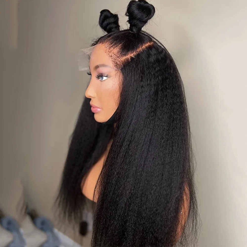 26Inch 180%Density Natural Hairline Long Kinky Straight Natural Black Lace Front Wig For Black Women With Baby Hair Daily Wigs
26Inch 180%Density Natural Hairline Long Kinky Straight Natural Black Lace Front Wig For Black Women With Baby Hair Daily Wigs
