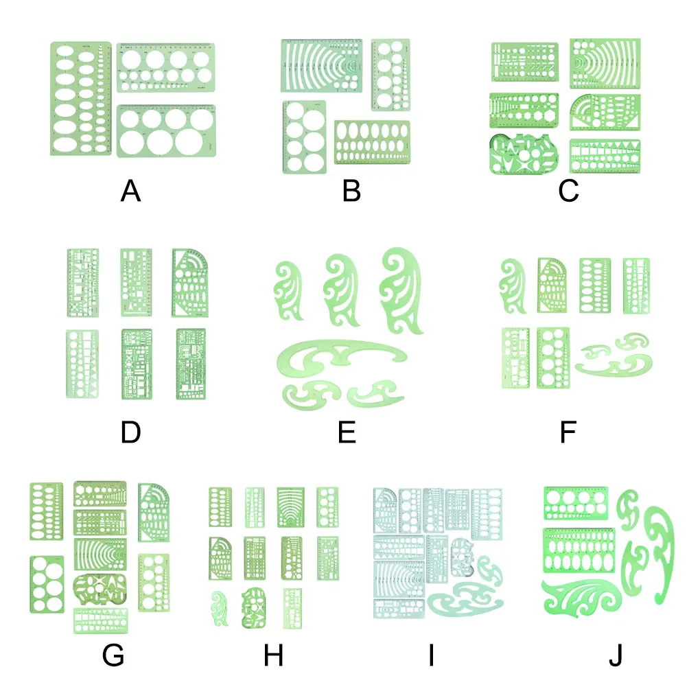 1 Set Circle Stencil Plastic Portable Durable Eye-catching Templates for Drafting Hollowed out Long Lifespan Type 8
1 Set Circle Stencil Plastic Portable Durable Eye-catching Templates for Drafting Hollowed out Long Lifespan Type 8