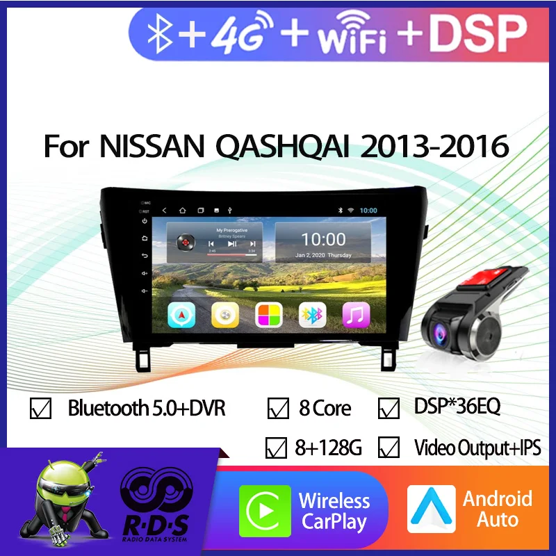 6G+128G Android Car GPS Navigation For NISSAN QASHQAI 2013-2016 Auto Radio Stereo With Mirror Link Wifi 4G AHD DSP CARPLAY
6G+128G Android Car GPS Navigation For NISSAN QASHQAI 2013-2016 Auto Radio Stereo With Mirror Link Wifi 4G AHD DSP CARPLAY