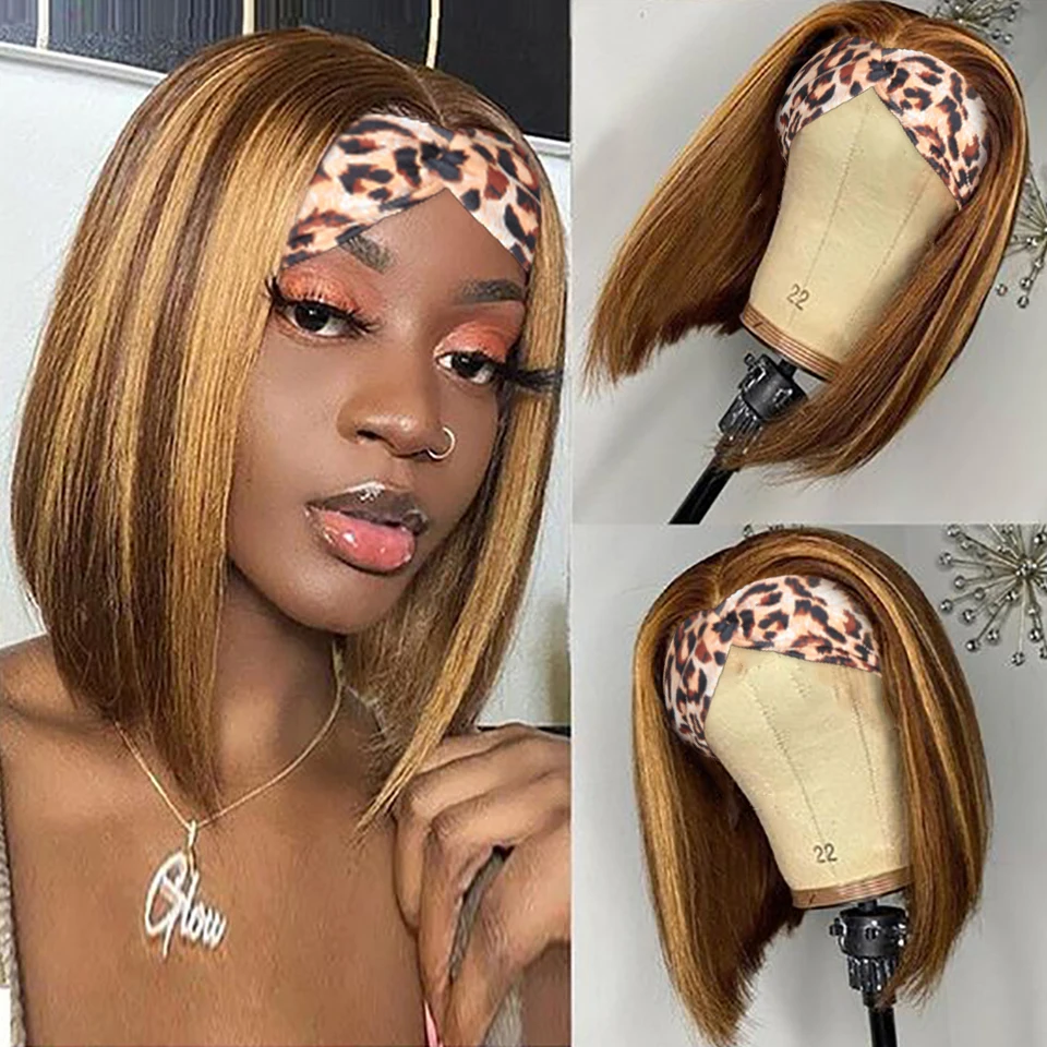 Highlight Wig Human Hair Brazilian Straight Headband Wigs Soft Bone Straight Bob Wig Brown Colored Human Hair Wigs For Women
Highlight Wig Human Hair Brazilian Straight Headband Wigs Soft Bone Straight Bob Wig Brown Colored Human Hair Wigs For Women