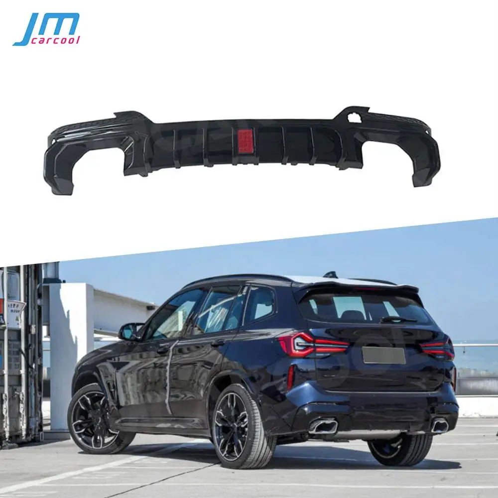 ABS Carbon Look Задний диффузор для губ BMW X3 G01 G08 M Sport 2022+ Диффузор заднего бампера