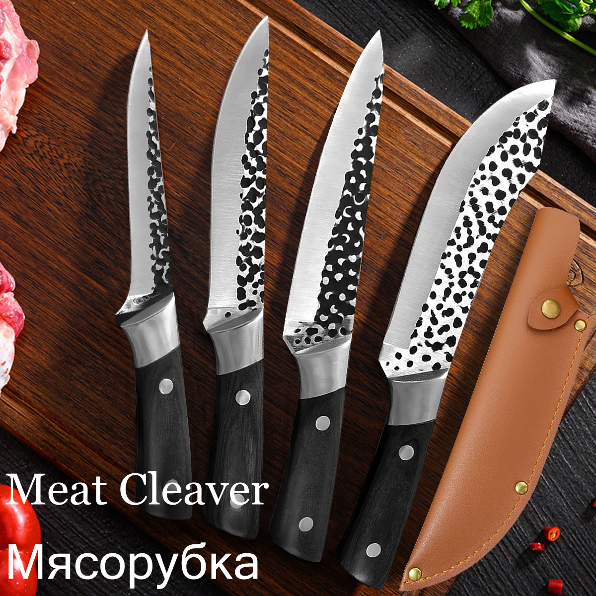Stainless Steel Knife Meat Cleaver Forged Serbian Kitchen Hunting Butcher Household Kitchen Knife Slicing Knife Cooking Tools
Stainless Steel Knife Meat Cleaver Forged Serbian Kitchen Hunting Butcher Household Kitchen Knife Slicing Knife Cooking Tools