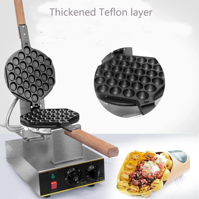 

directly factory price Commercial electric 110V 220V Non-stick bubble egg waffle maker machine eggettes bubble puff cake oven