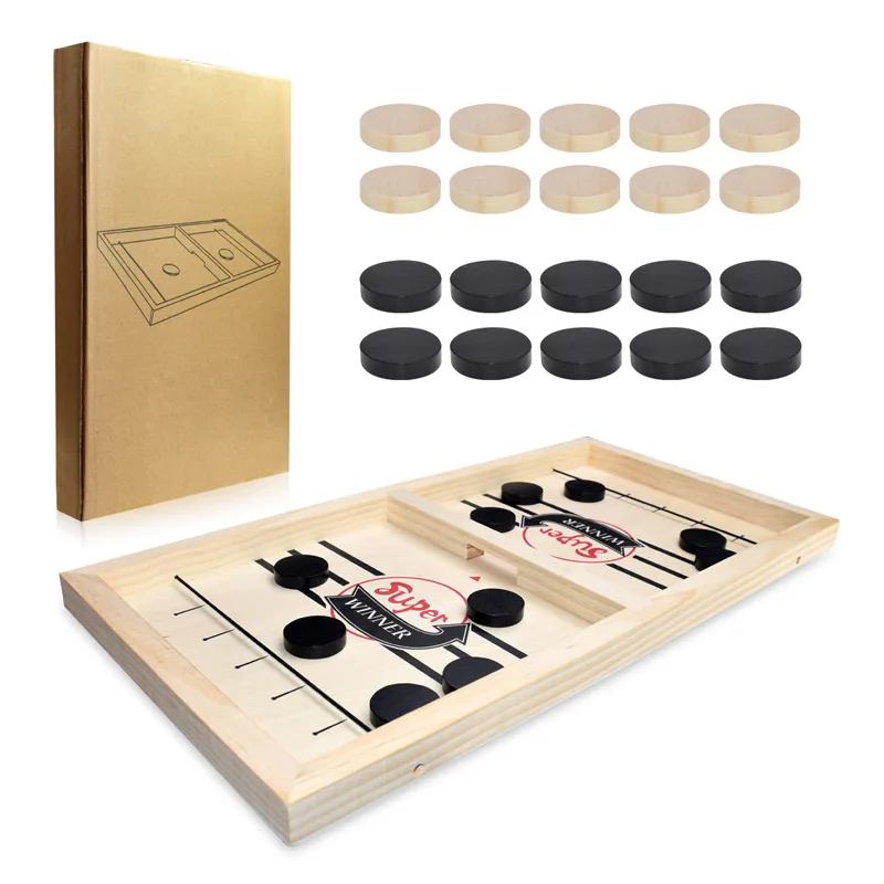 Family interactive game Table hockey game Catapult chess Parent-child interactive toy Sling puck game Ice Hockey games for party
Family interactive game Table hockey game Catapult chess Parent-child interactive toy Sling puck game Ice Hockey games for party