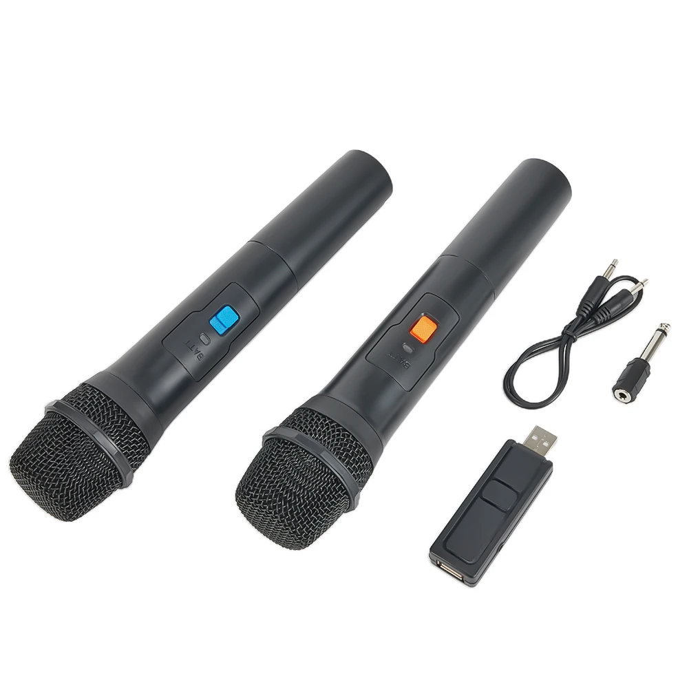 Wireless Microphone 2 Channels VHF Professional Handheld Mic With USB Receive Plug And Play For Party Karaoke
Wireless Microphone 2 Channels VHF Professional Handheld Mic With USB Receive Plug And Play For Party Karaoke