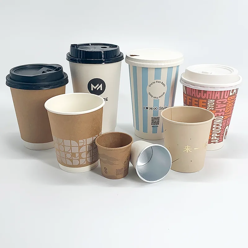 Logo printed disposable takeaway double wall paper cup for hot coffee drinks with lids
Logo printed disposable takeaway double wall paper cup for hot coffee drinks with lids