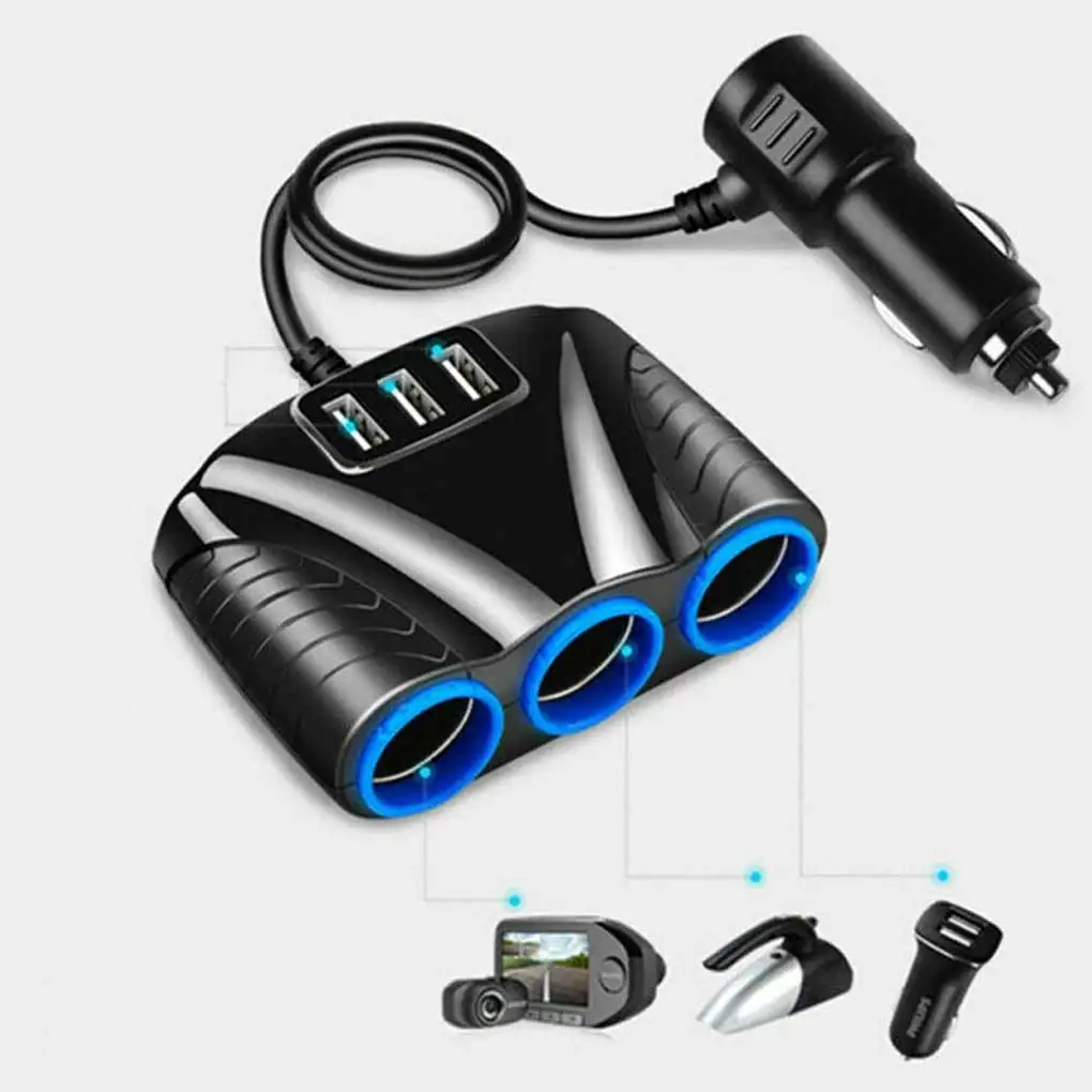 3 Ways Car Lighter Splitter Vehicle Truck Auto Multi Socket Laptop USB Charger Adapter Universal Power Accessories
3 Ways Car Lighter Splitter Vehicle Truck Auto Multi Socket Laptop USB Charger Adapter Universal Power Accessories