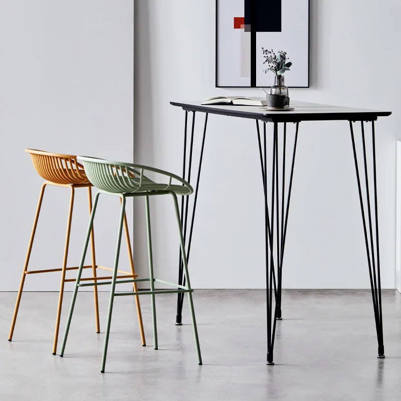 7 Colors Nordic Wrought Iron Cafe Chair Minimalist Modern High Bar Chair Cafe Furniture Light Luxury Creative Outdoor Bar Chairs
7 Colors Nordic Wrought Iron Cafe Chair Minimalist Modern High Bar Chair Cafe Furniture Light Luxury Creative Outdoor Bar Chairs