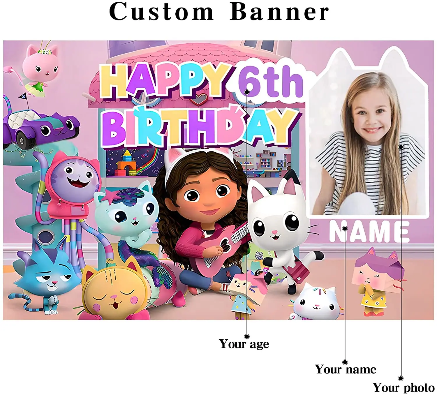 Personalized Cartoon Birthday Party Supplies, Cartoon Themed Birthday Party Decorations for Gilr Dollhouse Photo Background Wall
Personalized Cartoon Birthday Party Supplies, Cartoon Themed Birthday Party Decorations for Gilr Dollhouse Photo Background Wall