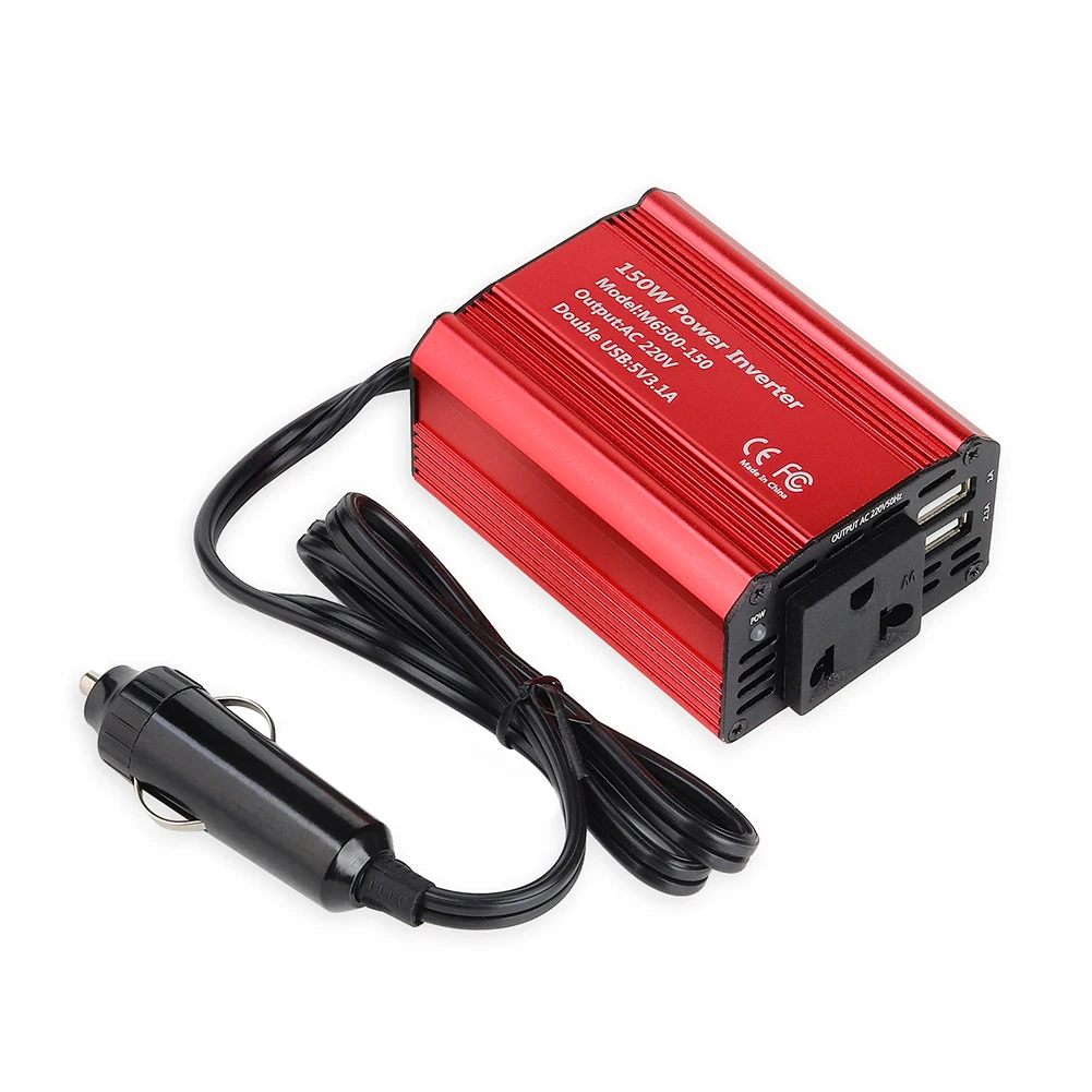 150W Car Power Inverter DC 12V To AC 110V 220V Dual USB Car Adapter Converter Adapter Modified Sine Wave USB Charger EU US Plug
150W Car Power Inverter DC 12V To AC 110V 220V Dual USB Car Adapter Converter Adapter Modified Sine Wave USB Charger EU US Plug