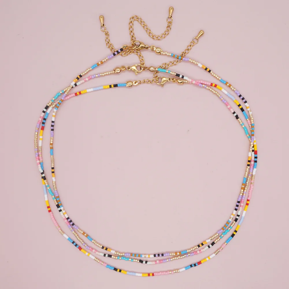 Vlen Boho Miyuki Seed Bead Necklaces Choker Women's Jewelry Native Style Jewellery Thin Beads Necklace for Women Gift Neck Chain
Vlen Boho Miyuki Seed Bead Necklaces Choker Women's Jewelry Native Style Jewellery Thin Beads Necklace for Women Gift Neck Chain