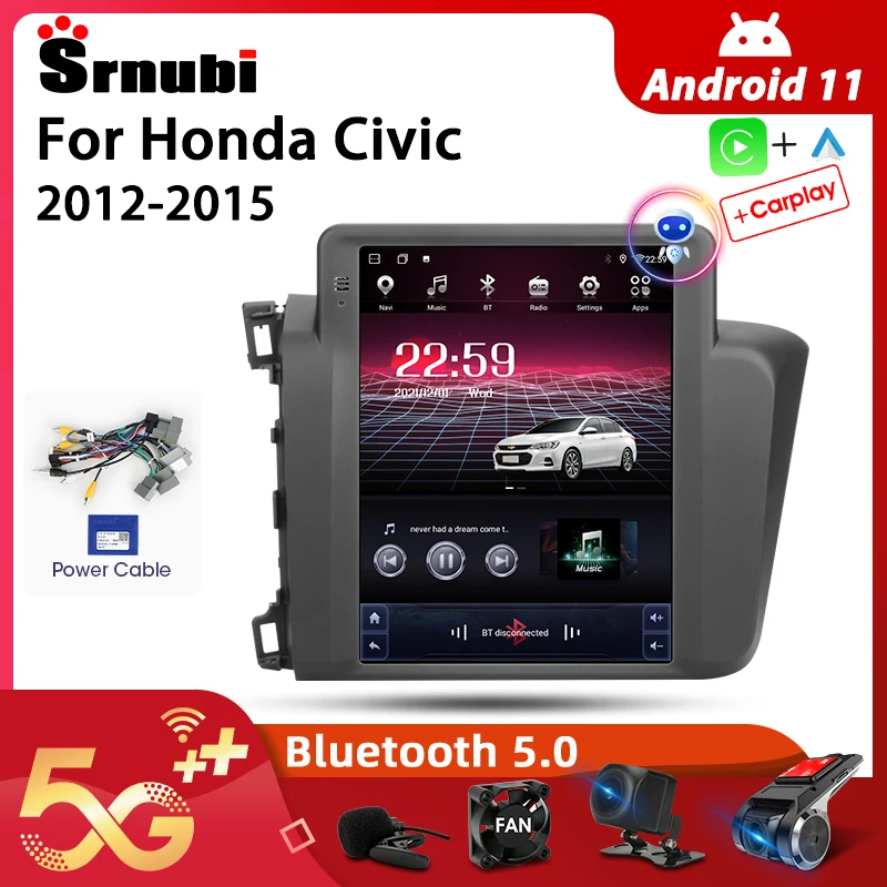 Srnubi 9.7" Android 11.0 Car Radio for Honda Civic 2012-2015 Multimedia Video 2Din 4G WiFi Carplay Navigation GPS Head Unit
Srnubi 9.7" Android 11.0 Car Radio for Honda Civic 2012-2015 Multimedia Video 2Din 4G WiFi Carplay Navigation GPS Head Unit