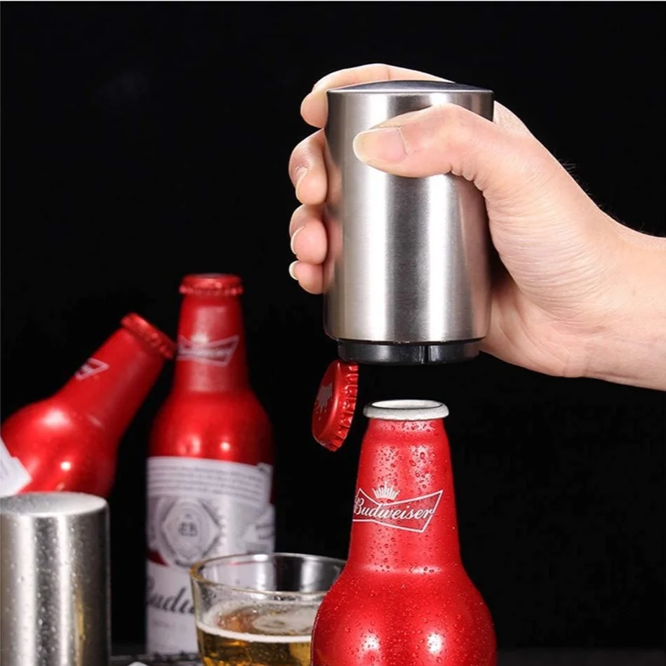 Automatic Beer Bottle Openers Magnetic Wine Opener Stainless Steel Magnet Kitchen Bar Tools Push Down Cap Remover Pop Off Opener
Automatic Beer Bottle Openers Magnetic Wine Opener Stainless Steel Magnet Kitchen Bar Tools Push Down Cap Remover Pop Off Opener