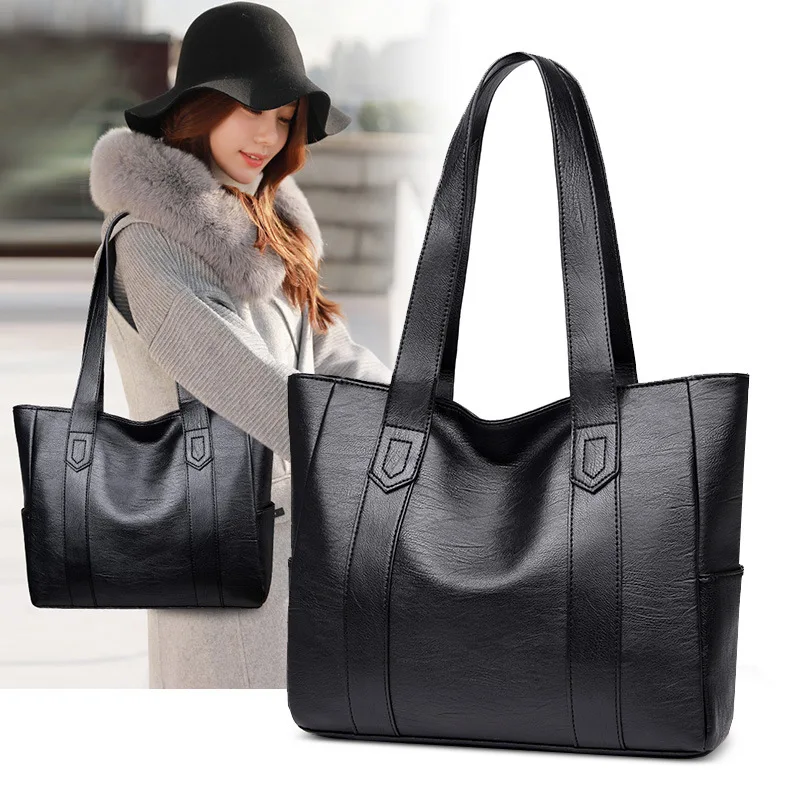 Women PU Leather Handbags Fashion Big Capacity Tote Bags Retro Designer Double Strap Shoulder Bag Female Shopper Sac Mujer Bolsa
Women PU Leather Handbags Fashion Big Capacity Tote Bags Retro Designer Double Strap Shoulder Bag Female Shopper Sac Mujer Bolsa