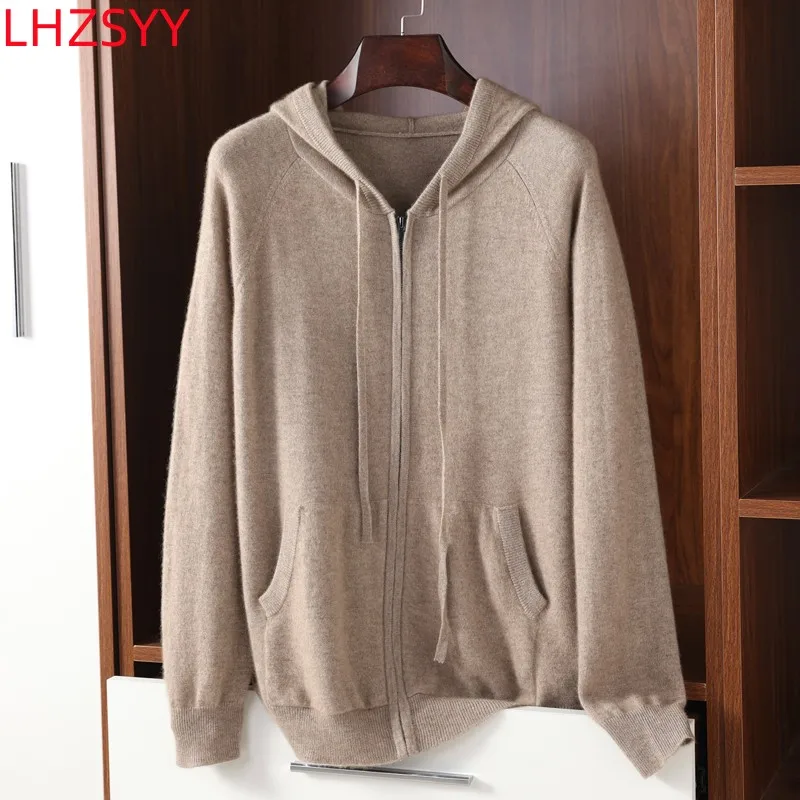 100% чистый кашемировый кардиган с капюшоном LHZSYY, Мужская весенне-осенняя новая куртка, Вязаная толстовка на молнии, свитер, свободное молодежное повседневное пальто
100% чистый кашемировый кардиган с капюшоном LHZSYY, Мужская весенне-осенняя новая куртка, Вязаная толстовка на молнии, свитер, свободное молодежное повседневное пальто