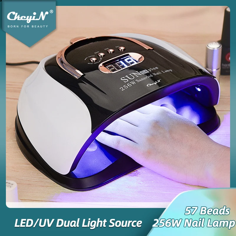 CkeyiN 256W UV LED Nail Lamp Automatic UV Sensor Quick Nail Dryer 57 Lamp Beads Home Gel Manicure Nail Art Device with 4 Timers
CkeyiN 256W UV LED Nail Lamp Automatic UV Sensor Quick Nail Dryer 57 Lamp Beads Home Gel Manicure Nail Art Device with 4 Timers