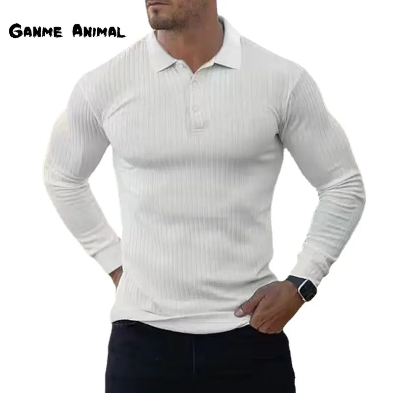 New Long Sleeve T-shirts Men Autumn Lapel Collar Fashion Casual Solid Color Yoga Tops Long Tshirts Button-up Jogger T Shirt
New Long Sleeve T-shirts Men Autumn Lapel Collar Fashion Casual Solid Color Yoga Tops Long Tshirts Button-up Jogger T Shirt