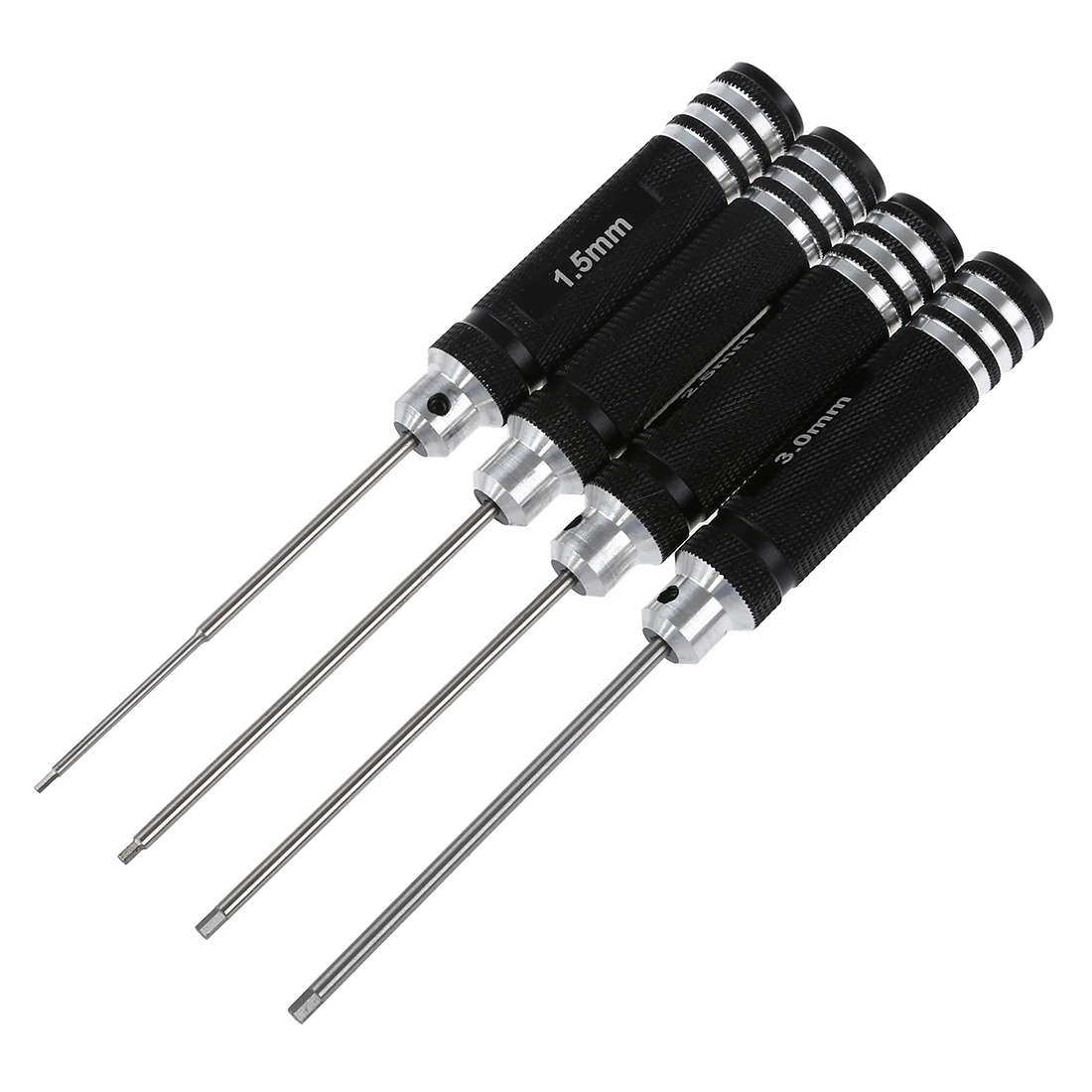 Black 4 pcs 1.5mm 2.0mm 2.5mm 3.0mm hexagonal screwdriver for RC Helicopter Plane
Black 4 pcs 1.5mm 2.0mm 2.5mm 3.0mm hexagonal screwdriver for RC Helicopter Plane
