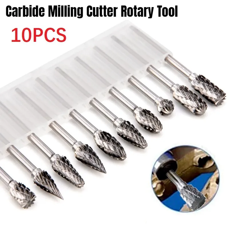10pcs 45-50mm Carbide Milling Cutter Rotary Tool Double Groove Rotary File For Chamfering Casting Deburring Grinding
10pcs 45-50mm Carbide Milling Cutter Rotary Tool Double Groove Rotary File For Chamfering Casting Deburring Grinding
