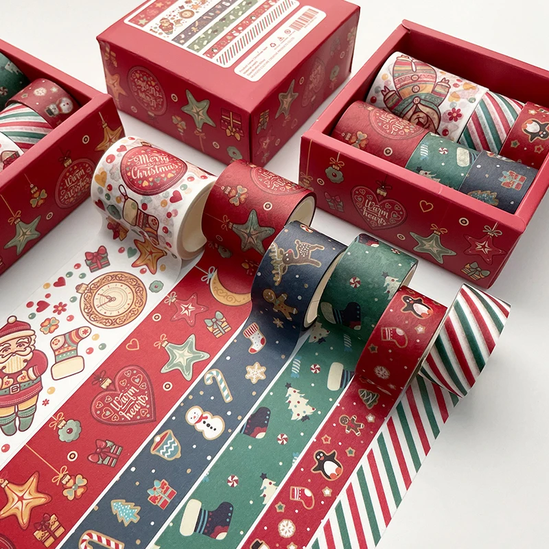 6PCS/Box Christmas Washi Tape Set Planner Stickers DIY Adhesive Decorative Sticky Tape Gift Scrapbooking Stationery Supplies
6PCS/Box Christmas Washi Tape Set Planner Stickers DIY Adhesive Decorative Sticky Tape Gift Scrapbooking Stationery Supplies