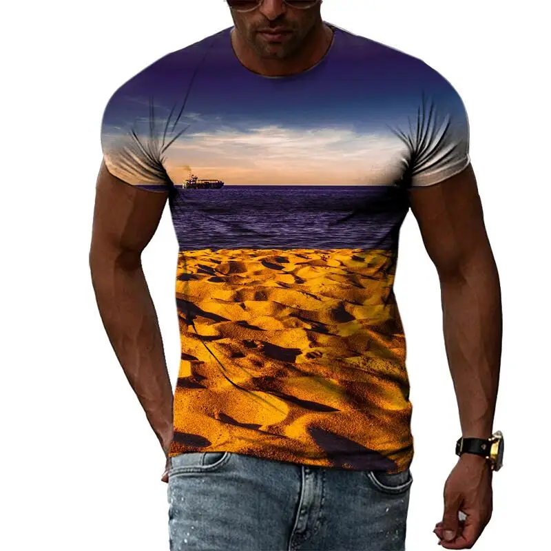 Summer Fashion Leisure Natural Scenery Landscape Men's and Women's T-Shirts 3D Print Hip Hop Personality Round Neck Short Sleeve
Summer Fashion Leisure Natural Scenery Landscape Men's and Women's T-Shirts 3D Print Hip Hop Personality Round Neck Short Sleeve