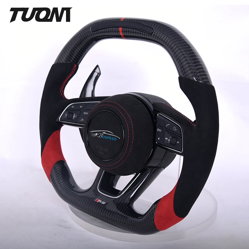 Real Carbon Fiber Black Alcantara Leather Car Steering Wheel Custom For Audi A5 A7 RS3 RS4 RS5 RS6 S3 S4 S5 S6 S7 B9 B8 B9.5
Real Carbon Fiber Black Alcantara Leather Car Steering Wheel Custom For Audi A5 A7 RS3 RS4 RS5 RS6 S3 S4 S5 S6 S7 B9 B8 B9.5