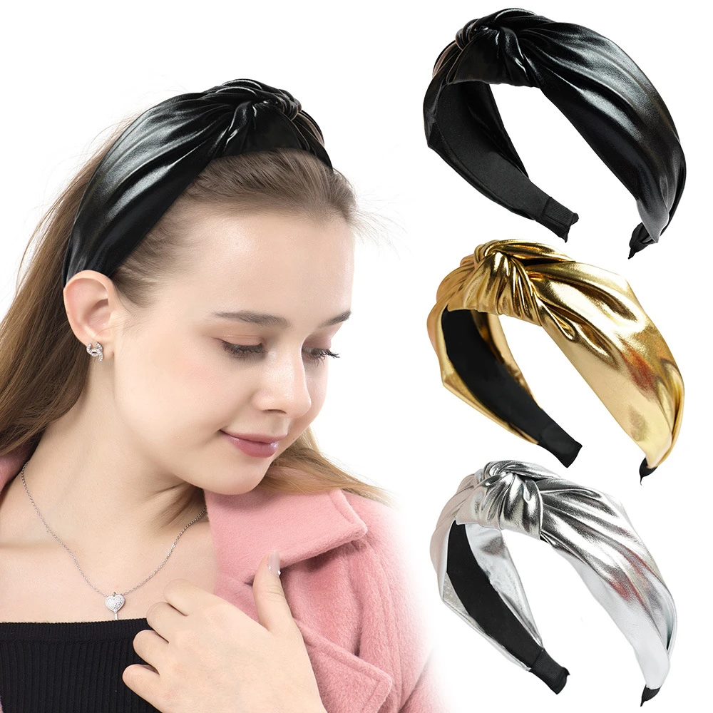 Glossy Satin Headband Thick Imitation PU Plastic Pad Hairband Elegant Solid Hair Hoop Bohemia Headwear Accessories For Women
Glossy Satin Headband Thick Imitation PU Plastic Pad Hairband Elegant Solid Hair Hoop Bohemia Headwear Accessories For Women