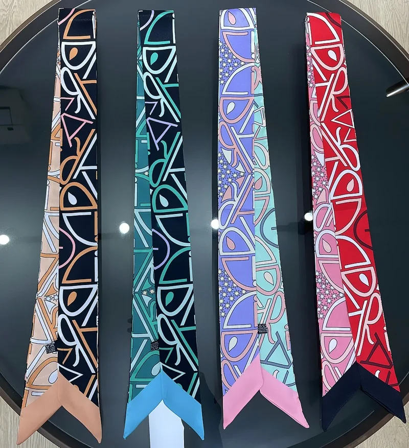 Korean Style Letter Print Women Fashion Skinny Small Bag Twill Silk Scarf Ribbon Head Hair Handle Tie Scarf For Women
Korean Style Letter Print Women Fashion Skinny Small Bag Twill Silk Scarf Ribbon Head Hair Handle Tie Scarf For Women