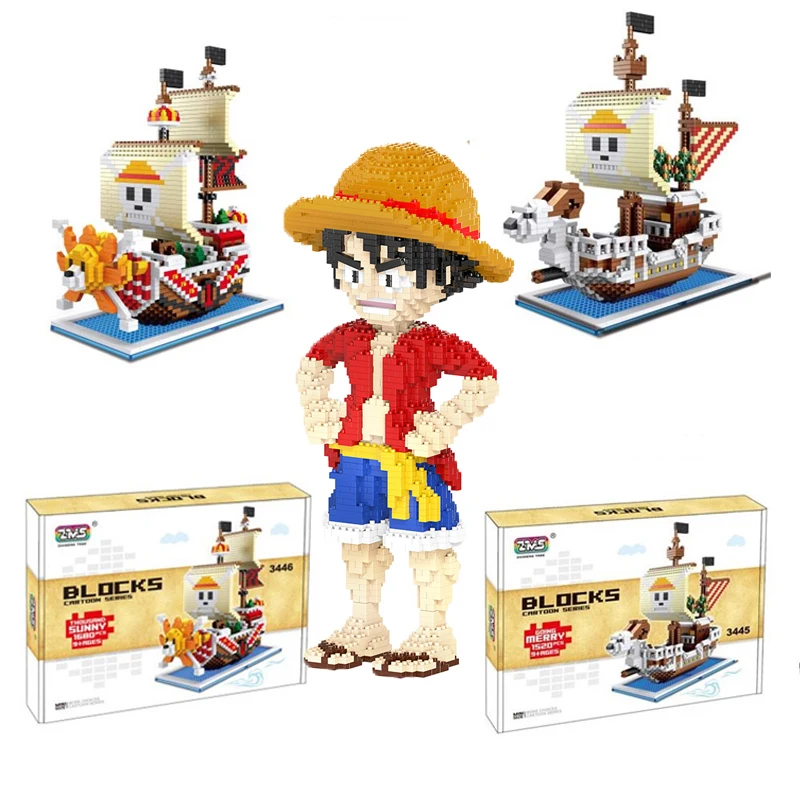 

Аниме One Piece мини кирпичная Обезьяна D Luffy экшн-фигурка пиратский корабль хожу тысяча солдат строительные блоки для детей игрушки