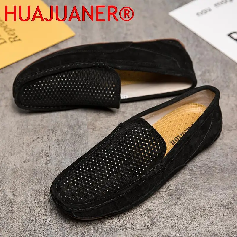 Classic Summer Loafers Men Leather Suede Casual Shoes Brand Slip on Soft Breathable Hollow Mesh Flats Male Light Mans Moccasins
Classic Summer Loafers Men Leather Suede Casual Shoes Brand Slip on Soft Breathable Hollow Mesh Flats Male Light Mans Moccasins