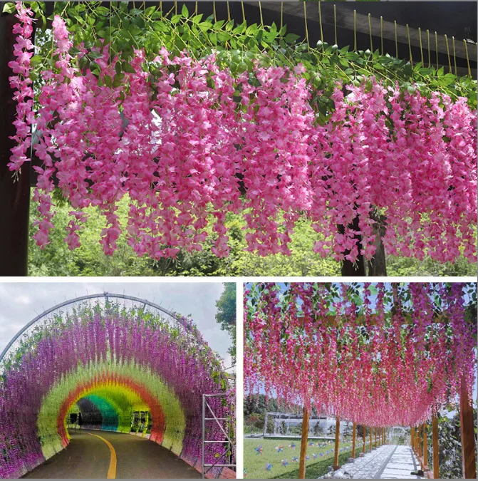 Simulated Wisteria Ceiling False Flower Rattan Wedding Decoration Plastic Tofu Pudding Violet Hanging Vine Fake Flowers
Simulated Wisteria Ceiling False Flower Rattan Wedding Decoration Plastic Tofu Pudding Violet Hanging Vine Fake Flowers