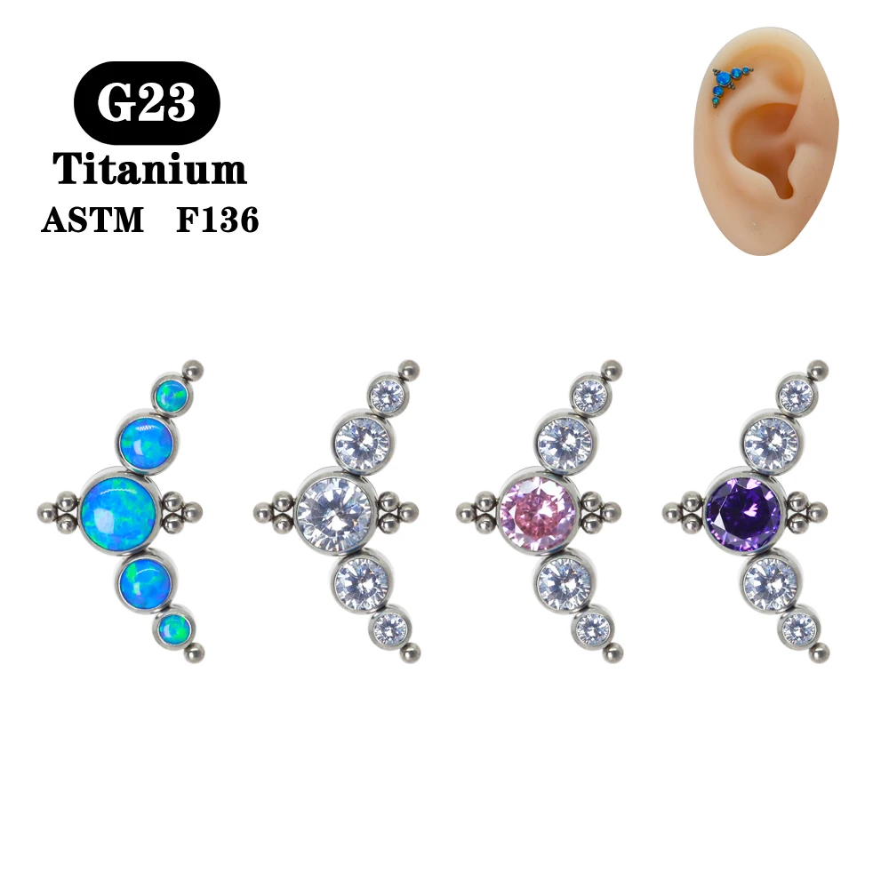G23 Titanium Ear Piercing Luxury Opal Zircon Lip Stud Earings Labret Rings Tragus Piercing Body Fashion Jewelry for Women 2022
G23 Titanium Ear Piercing Luxury Opal Zircon Lip Stud Earings Labret Rings Tragus Piercing Body Fashion Jewelry for Women 2022