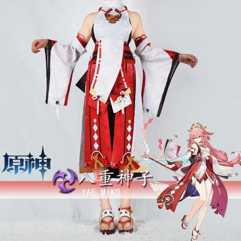 Genshin Impact Yae Miko Cosplay Costume Sexy Uniform Wig Anime Costumes for Women Kimono Halloween Role Play Cloth 
Genshin Impact Yae Miko Cosplay Costume Sexy Uniform Wig Anime Costumes for Women Kimono Halloween Role Play Cloth