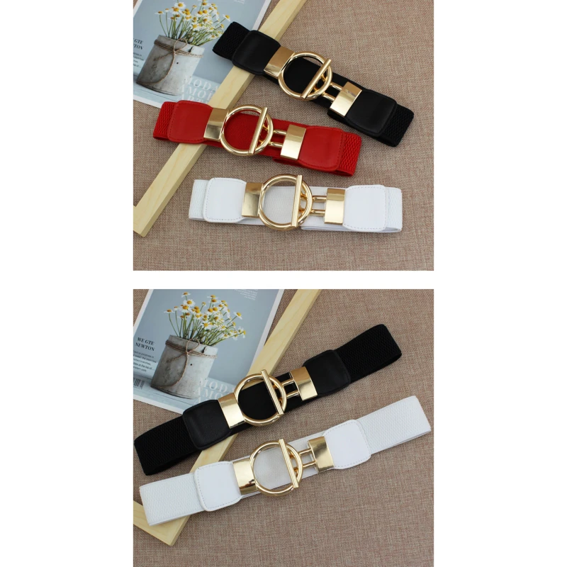 Fashion Dress Belts For Women Simple Waist Elastic Ladies Band Round Buckle Decoration Coat Sweater Party Belt
Fashion Dress Belts For Women Simple Waist Elastic Ladies Band Round Buckle Decoration Coat Sweater Party Belt