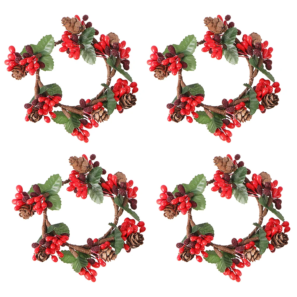 4 Pcs Ring Berry Candlesticks House Decorations Home Christmas Wreath Plastic Simulated Garland
4 Pcs Ring Berry Candlesticks House Decorations Home Christmas Wreath Plastic Simulated Garland