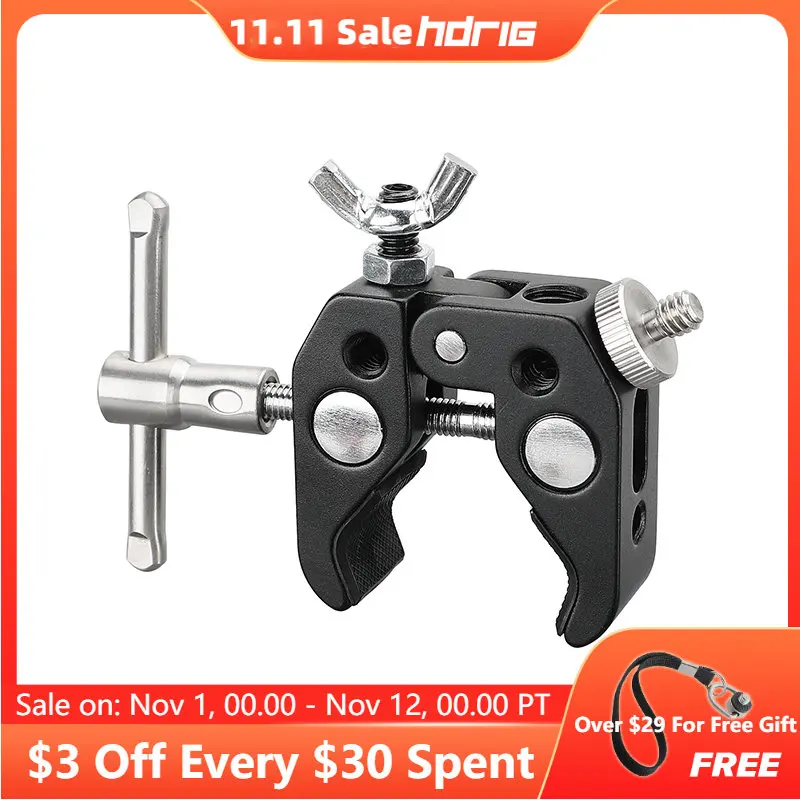 HDRIG Универсальный Супер Зажим краба с 1/4 "-20 винтовым адаптером и 1/4"-20 ручной крепеж крыло бабочка винтовая гайка
HDRIG Универсальный Супер Зажим краба с 1/4 "-20 винтовым адаптером и 1/4"-20 ручной крепеж крыло бабочка винтовая гайка