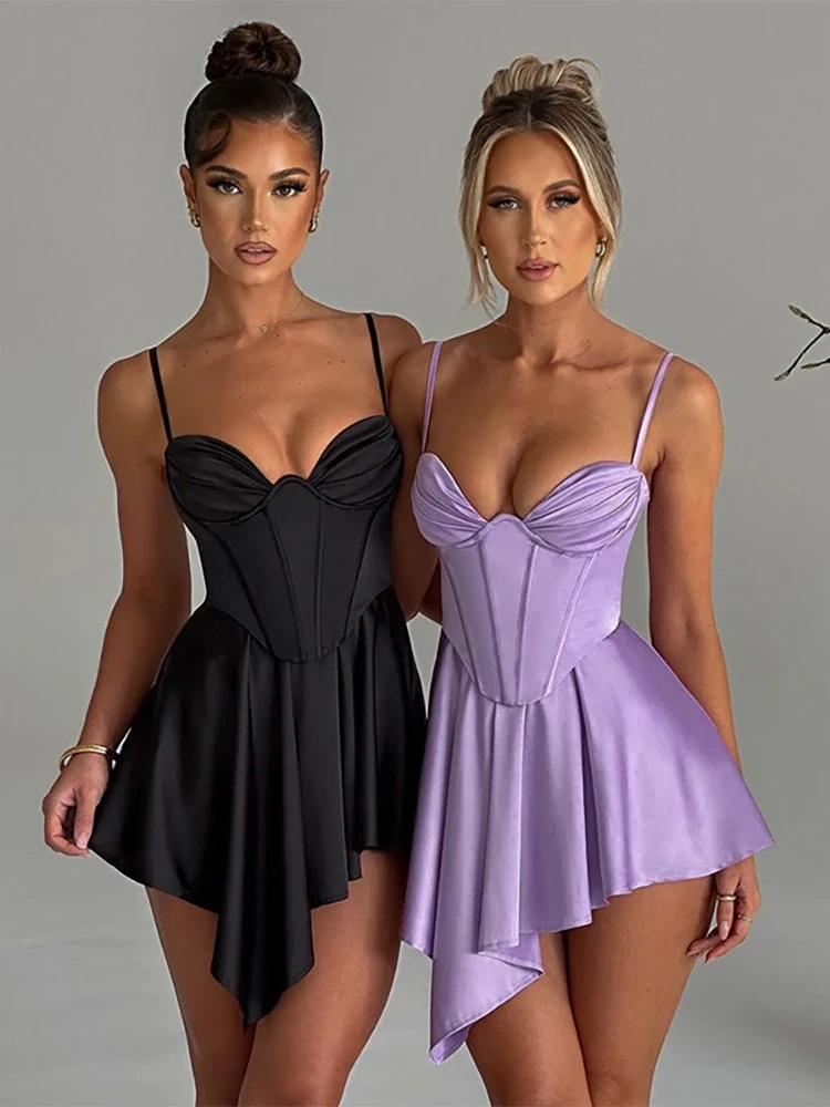 Black Spaghetti Strap Sexy Short Satin Dress Women Pleated Backless Mini A-LIne Dresses Casual Y2K Summer Party Dresse Vestidos
Black Spaghetti Strap Sexy Short Satin Dress Women Pleated Backless Mini A-LIne Dresses Casual Y2K Summer Party Dresse Vestidos
