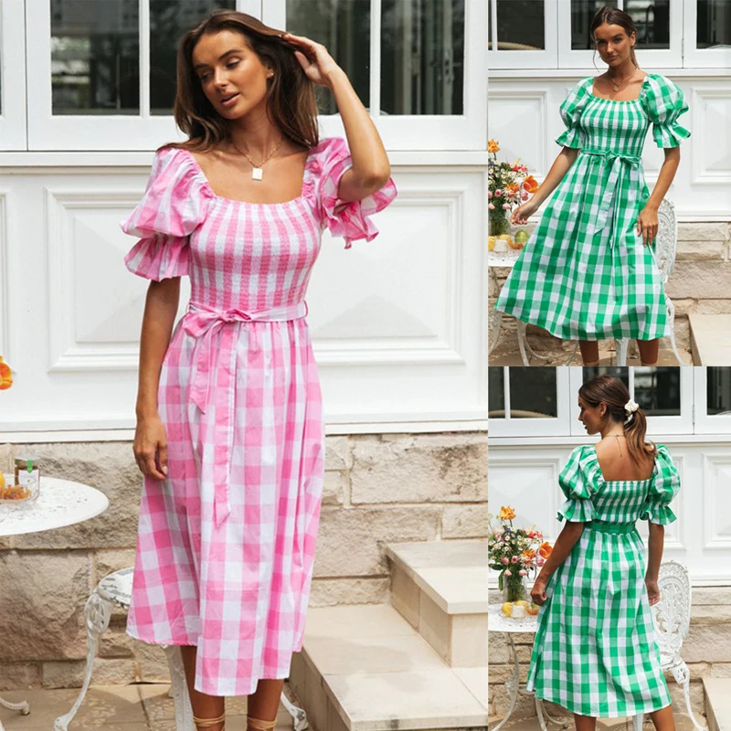 Ladies Summer 2023 Led Bubble Lattice Dress With Short Sleeve Beach For Women Swim Cover Up Beachwear Plaid Spandex Pareo
Ladies Summer 2023 Led Bubble Lattice Dress With Short Sleeve Beach For Women Swim Cover Up Beachwear Plaid Spandex Pareo