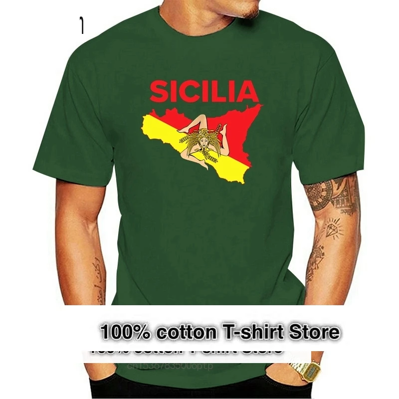Men's Sicilian Map of Sicily Trinacria T Shirt t shirt personalized cotton O Neck Unisex Fitness Building shirt
Men's Sicilian Map of Sicily Trinacria T Shirt t shirt personalized cotton O Neck Unisex Fitness Building shirt