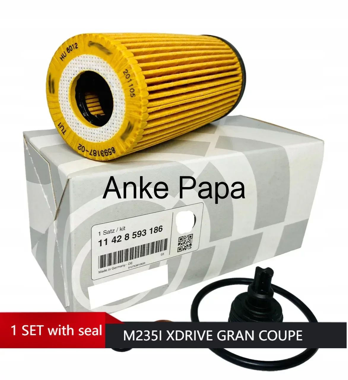 Комплект масляных фильтров 11428593186 (228I GRAN COUPE, M235I XDRIVE GRAN COUPE, X1, X2, I8, COOPER, CLUBMAN, COUNTRYMAN 
Комплект масляных фильтров 11428593186 (228I GRAN COUPE, M235I XDRIVE GRAN COUPE, X1, X2, I8, COOPER, CLUBMAN, COUNTRYMAN
