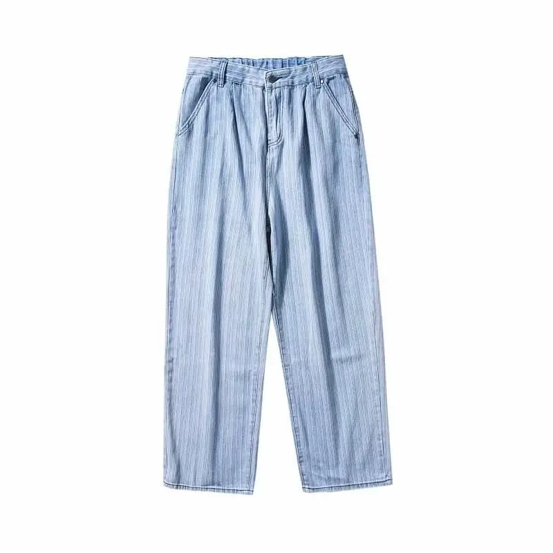 Japanese retro vertical striped straight jeans men's fashion brand street bf loose casual wide-leg trousers
Japanese retro vertical striped straight jeans men's fashion brand street bf loose casual wide-leg trousers