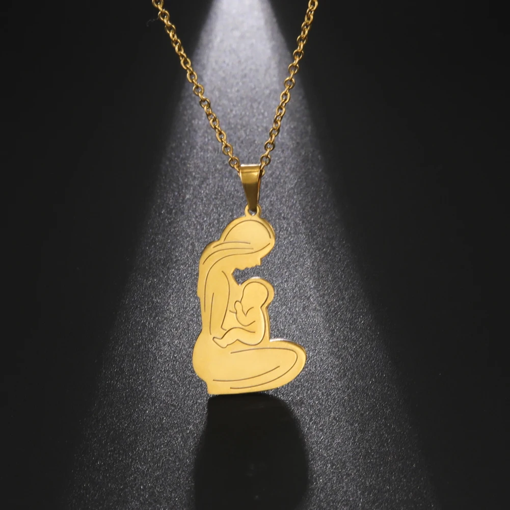 Mother Day Mom Necklace Family Love Baby New Born Boy Girl Pendant Gold Color Stainless Steel Chain Gift For Woman Wife Jewelry
Mother Day Mom Necklace Family Love Baby New Born Boy Girl Pendant Gold Color Stainless Steel Chain Gift For Woman Wife Jewelry