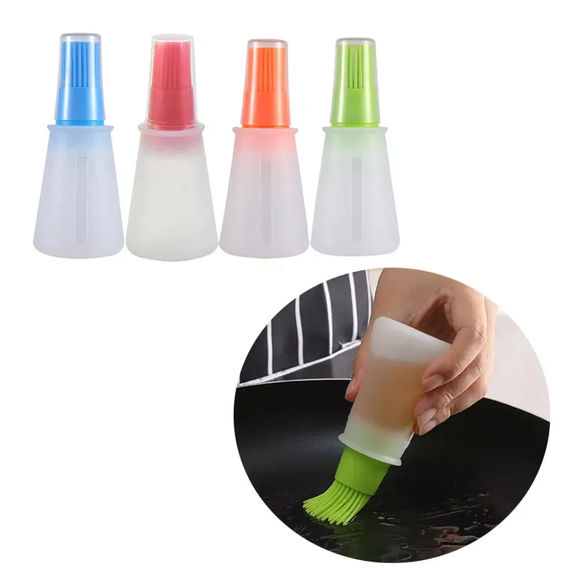 Barbecue oil brush with bottle and lid BBQ Silicone oil Bottle brush for Baking Barbecue grill BBQ utensil Kitchen accessories
Barbecue oil brush with bottle and lid BBQ Silicone oil Bottle brush for Baking Barbecue grill BBQ utensil Kitchen accessories