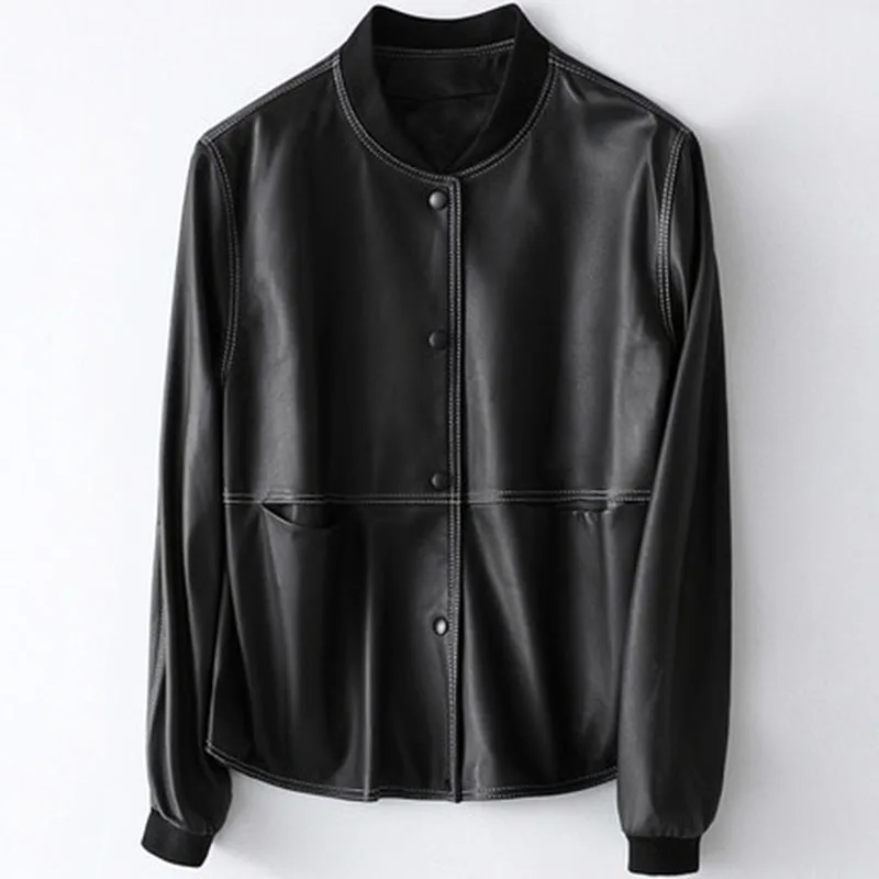 Ladies Genuine Leather Sheepskin Jacket 2022 Spring New Korean Fashion Loose Casual Design Ladies Classic Stand Collar Baseball
Ladies Genuine Leather Sheepskin Jacket 2022 Spring New Korean Fashion Loose Casual Design Ladies Classic Stand Collar Baseball