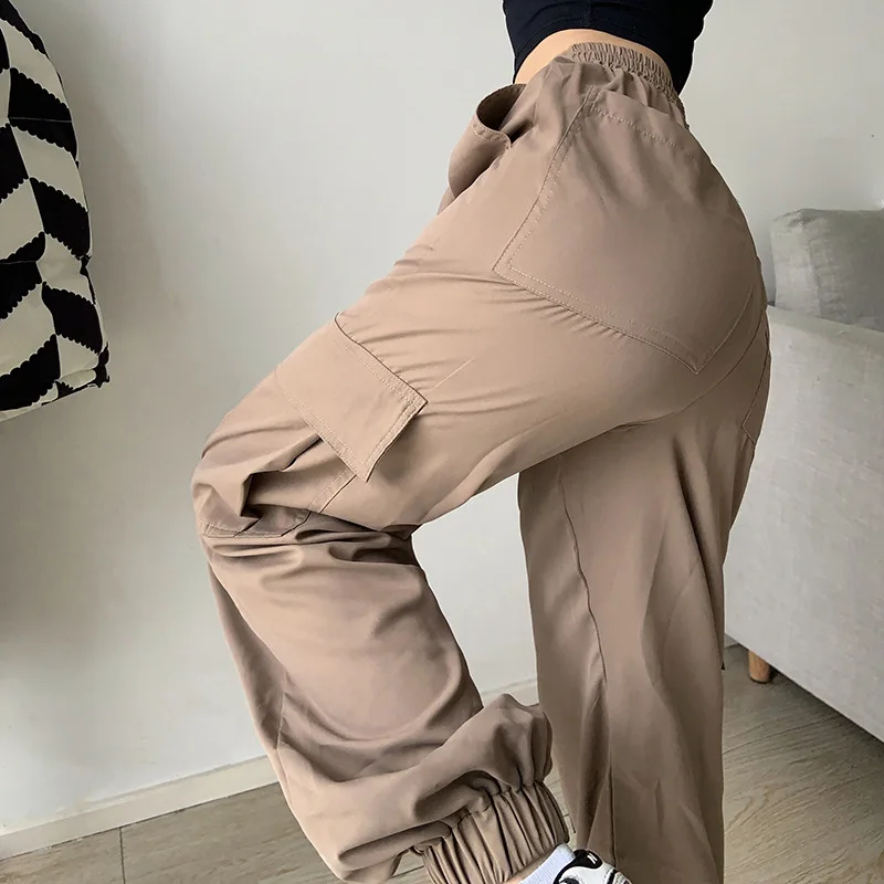 Sunny y.j. Khaki Solid Pockets Harem Cargo Pants Women Vintage Casual Loose Korean Trousers Elastic Low Waist Hippie Sweatpants
Sunny y.j. Khaki Solid Pockets Harem Cargo Pants Women Vintage Casual Loose Korean Trousers Elastic Low Waist Hippie Sweatpants